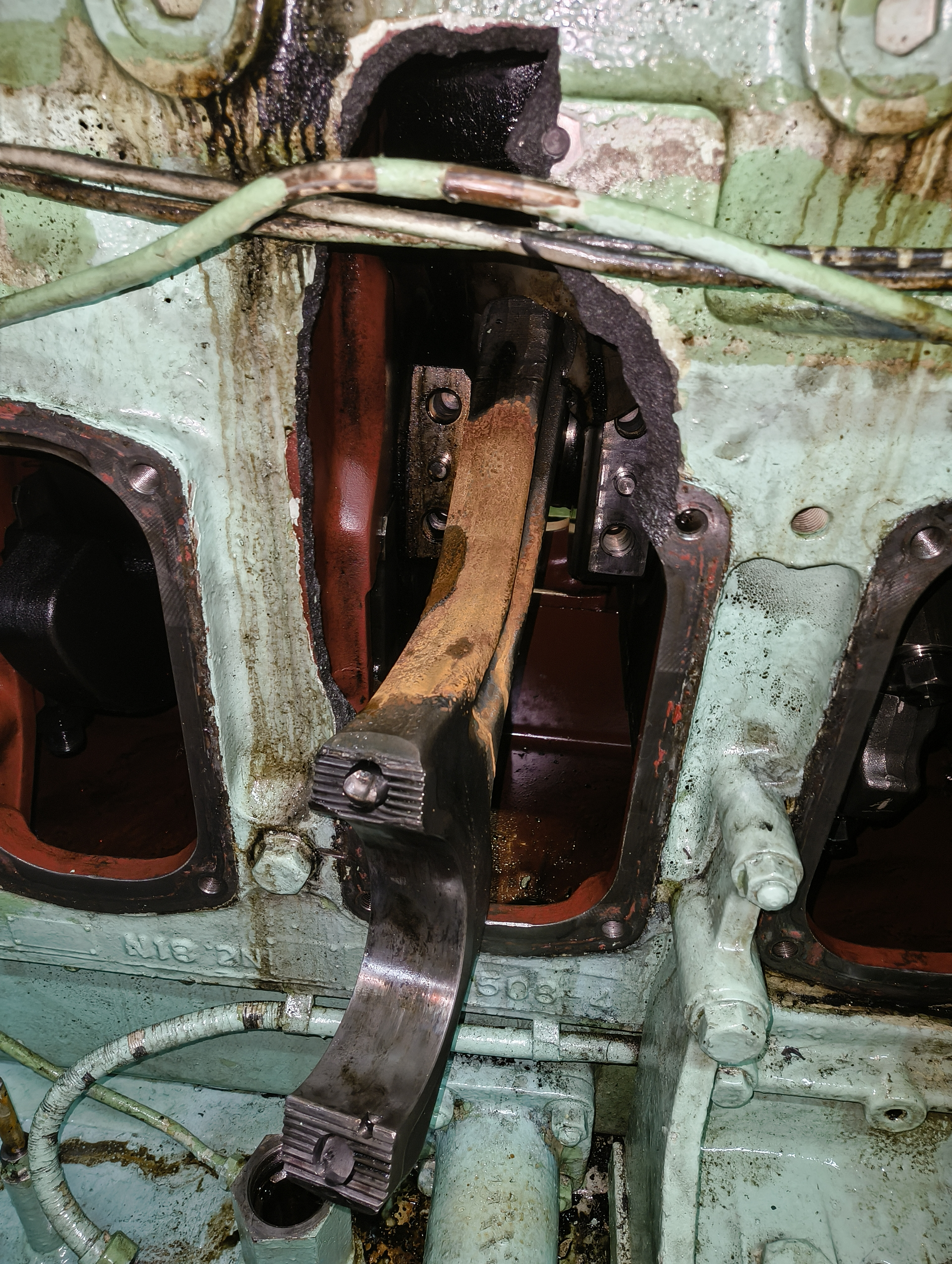 Engine Block window during repairs