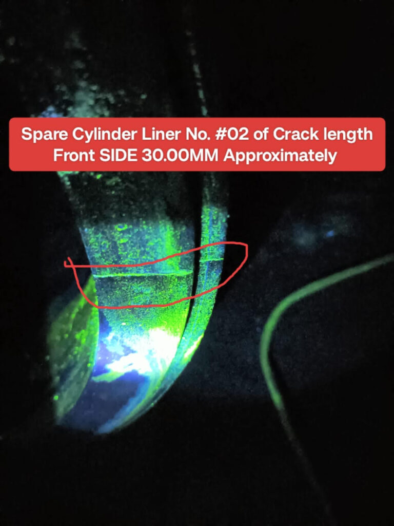 Cylinder Sleeves Crack Observed in MPI